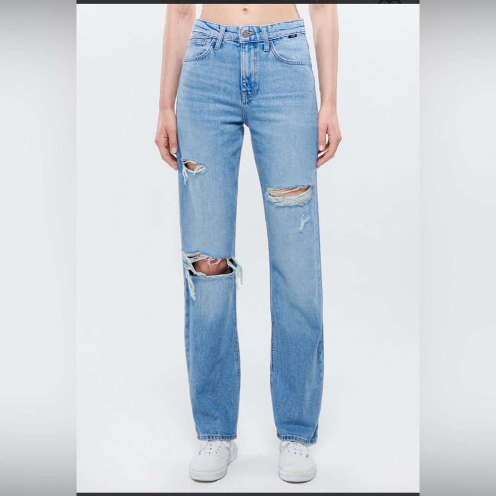 MAVI BARCELONA LIGHT RIPPED STREET JEAN PANTS